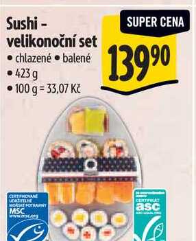 Sushi - velikonoční set, 423 g