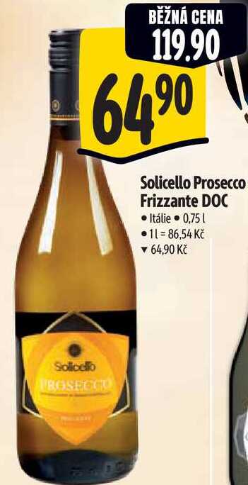 Solicello Prosecco Frizzante DOC, 0,75 l
