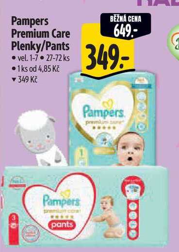 Pampers Premium Care Plenky/Pants, 27-72 ks 