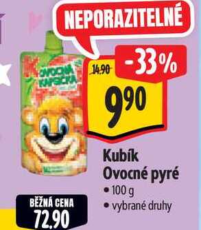 Kubík Ovocné pyré, 100 g
