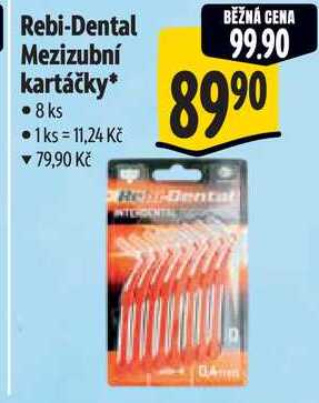 Rebi-Dental Mezizubní kartáčky, 8 ks