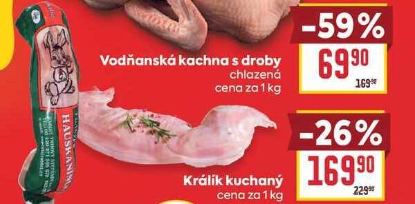 Králík kuchaný cena za 1 kg