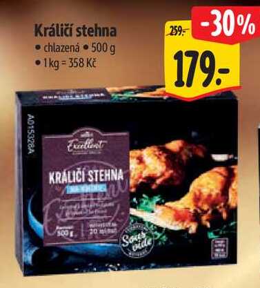 Králičí stehna, 500 g