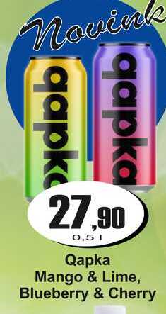 Qapka Mango & Lime, Blueberry & Cherry 0,5l