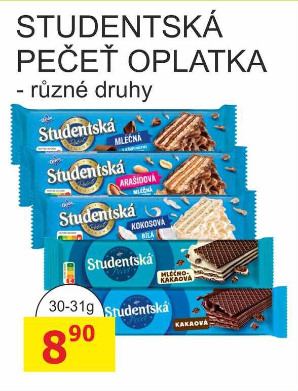 STUDENTSKÁ PEČEŤ OPLATKA 30-31g