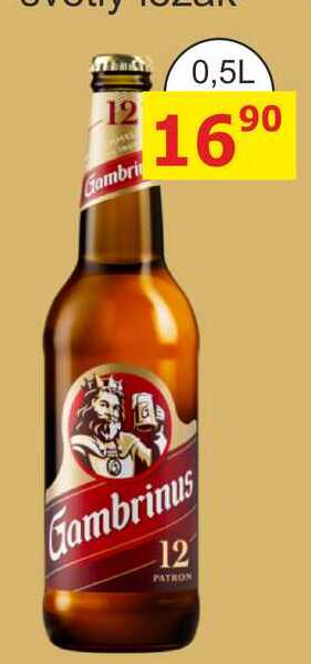 Gambrinus 12° PATRON 0,5l sklo