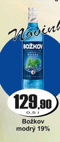 Božkov modrý 19% 0,5l