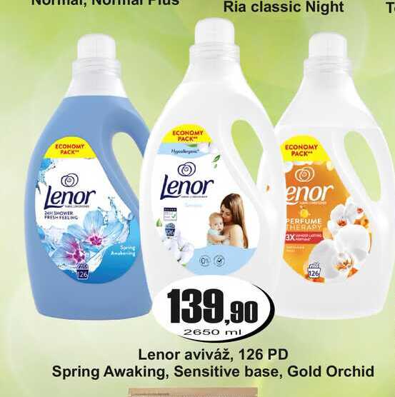 Lenor aviváž, 126 PD Spring Awaking, Sensitive base, Gold Orchid 2650 ml