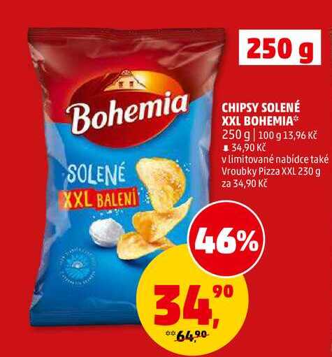 CHIPSY SOLENÉ XXL BOHEMIA, 250 g 