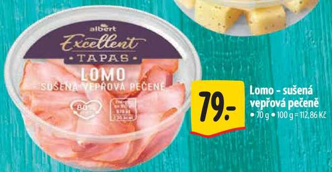 Lomo - sušená vepřová pečeně, 70 g 