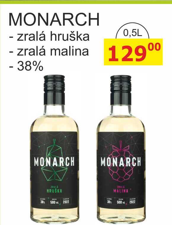 MONARCH - zralá hruška 0,5L
