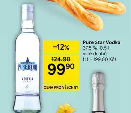 Pure Star Vodka 37.5%, 0.5 l 