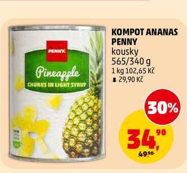 KOMPOT ANANAS PENNY, 565 g