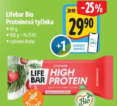 Lifebar Bio Proteinová tyčinka, 40 g