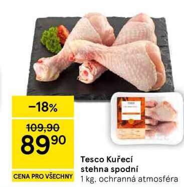 Tesco Kuřecí stehna spodní, 1 kg