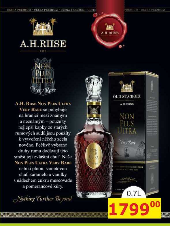 A.H.Riise Non Plus Ultra VERY RARE 0,7l 42%