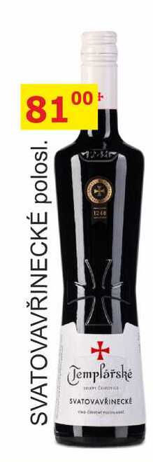Templářské sklepy 0,75l SVATOVAVŘINECKE 