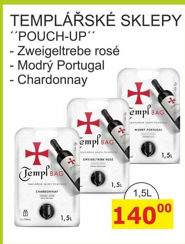 TEMPLÁŘSKÉ SKLEPY "POUCH-UP" 1,5l