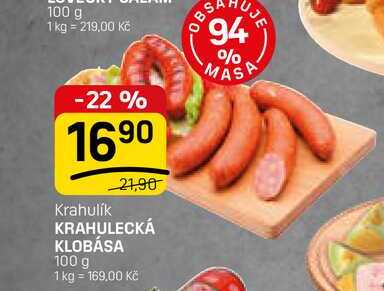 KRAHULECKÁ KLOBÁSA 100 g