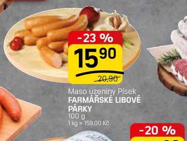 FARMÁŘSKÉ LIBOVÉ PÁRKY 100 g 