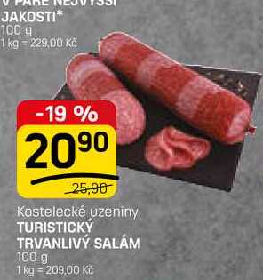 TURISTICKÝ TRVANLIVÝ SALÁM 100 g