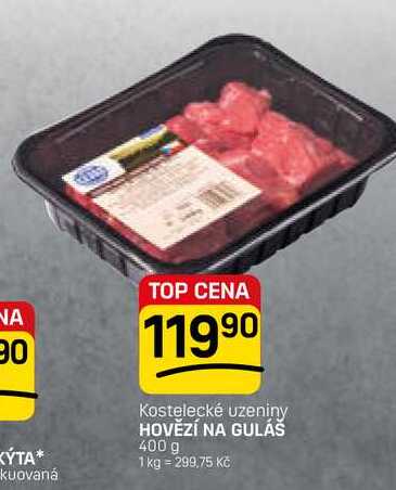 HOVĚZÍ NA GULÁŠ 400 g 
