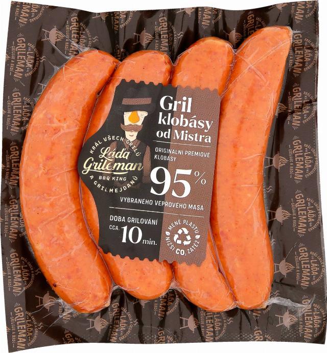 Kostelecké uzeniny Grilovací klobása od mistra