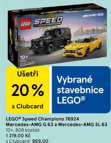 LEGO® Speed Champions 76924 Mercedes-AMG G 63 a Mercedes-AMG SL 63 10+, 808 kostek 