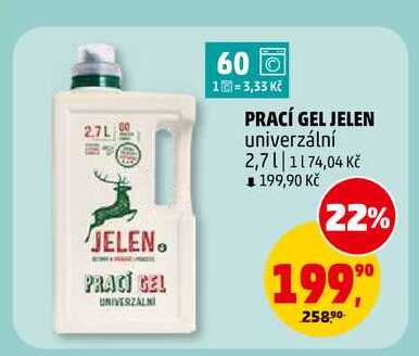 PRACÍ GEL JELEN, 2,7 l