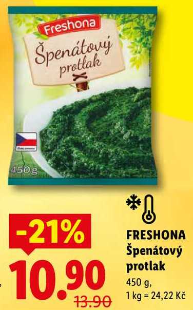 FRESHONA Špenátový protlak, 450 g