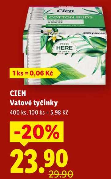 CIEN Vatové tyčinky, 400 ks