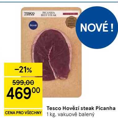 Tesco Hovězí steak Picanha, 1 kg 