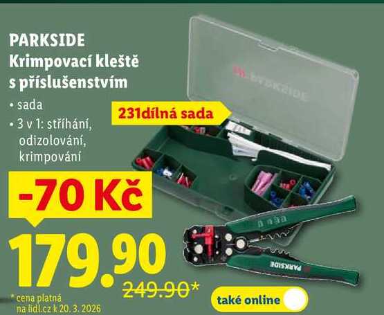 PARKSIDE Krimpovací kleště s příslušenstvím 