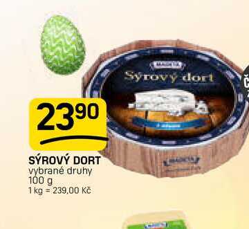 SÝROVÝ DORT vybrané druhy 100 g 