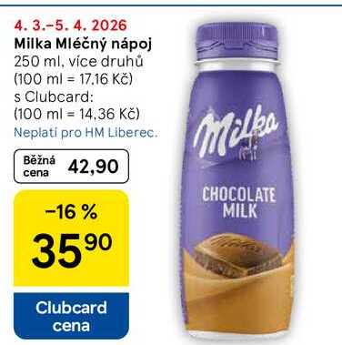 Milka Mléčný nápoj, 250 ml, více druhů  