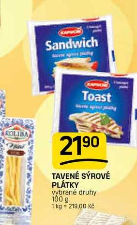 TAVENÉ SÝROVÉ PLÁTKY vybrané druhy 100 g 