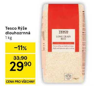 Tesco Rýže dlouhozrnná, 1 kg 