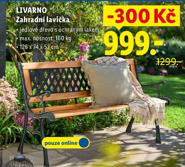LIVARNO Zahradní lavička 