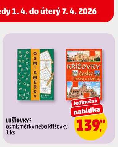 LUŠŤOVKY, 1 ks 