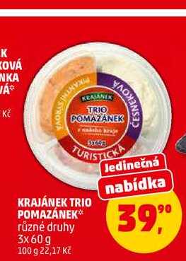 KRAJÁNEK TRIO POMAZÁNEK, 3x 60 g