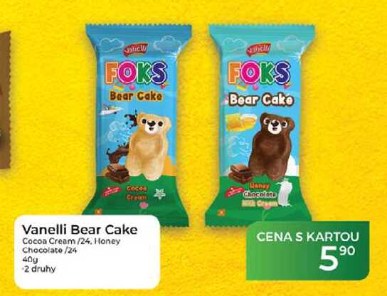 Vanelli Bear Cake 40g