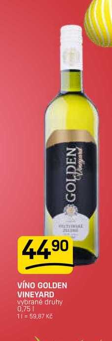 VÍNO GOLDEN VINEYARD vybrané druhy 0,75l