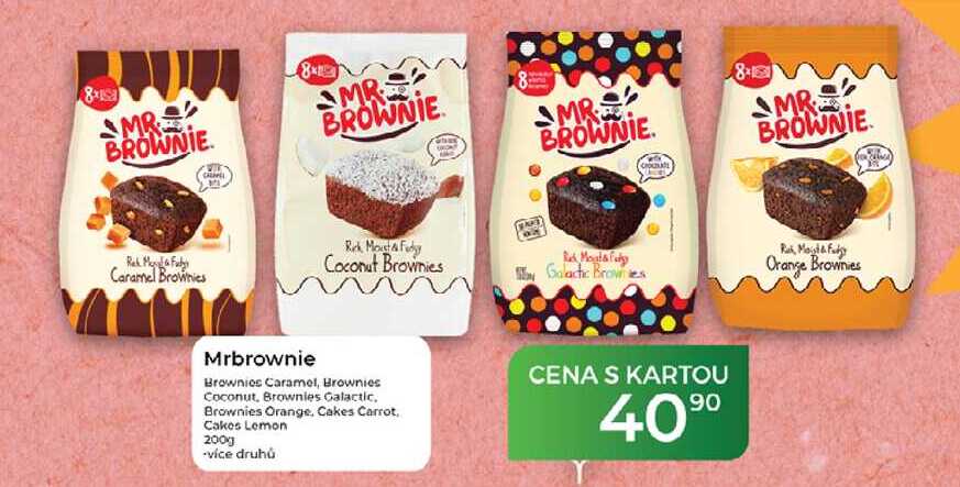 Mrbrownie Brownies Caramel, Brownies Coconut, Brownies Galactic, Brownies Orange, Cakes Carrot, Cakes Lemon 200g