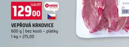 Vepřová krkovice bez kosti 600g