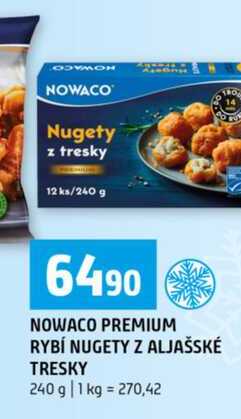 NOWACO PREMIUM RYBÍ NUGETY Z ALJAŠSKÉ TRESKY 240 g