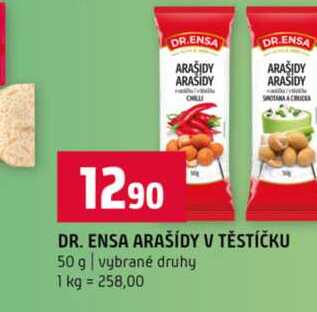 DR. ENSA ARAŠÍDY V TĚSTÍČKU 50 g vybrané druhy