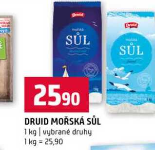 DRUID MOŘSKÁ SŮL 1 kg vybrané druhy 