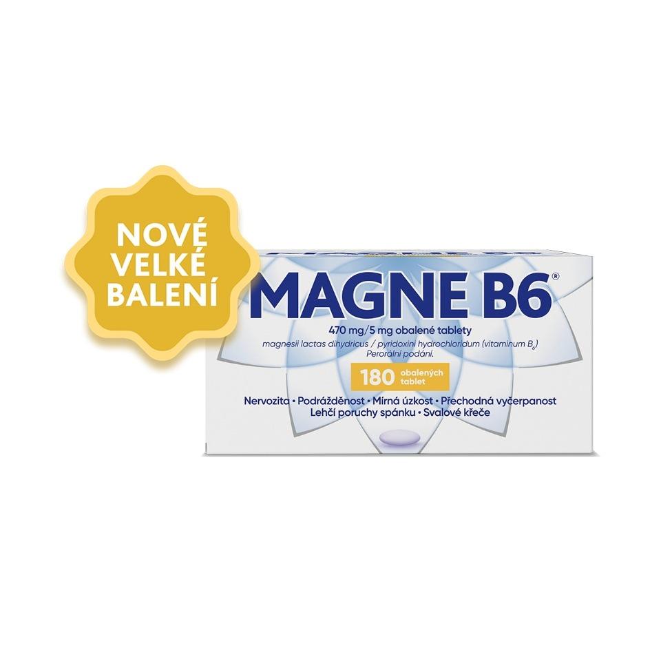Magne B6 470mg/5mg obalené tablety 180