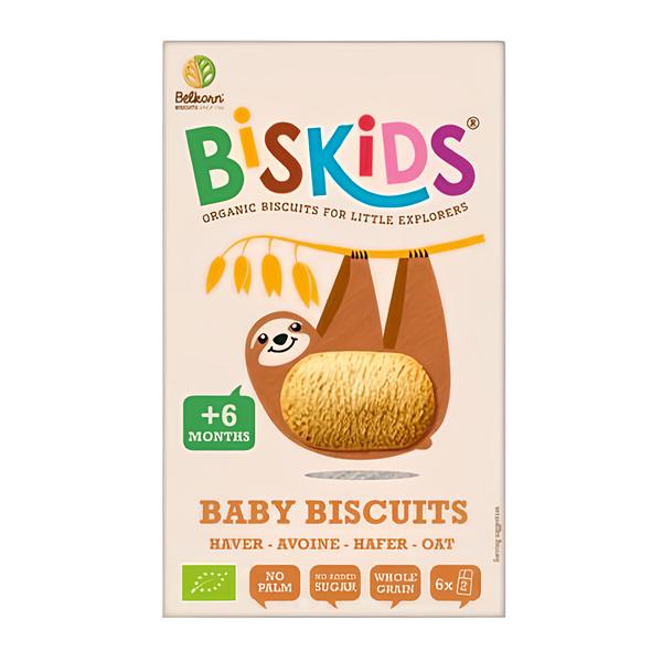 Biskids BIO Dětské celozrnné ovesné sušenky bez přidaného cukru 6m+
