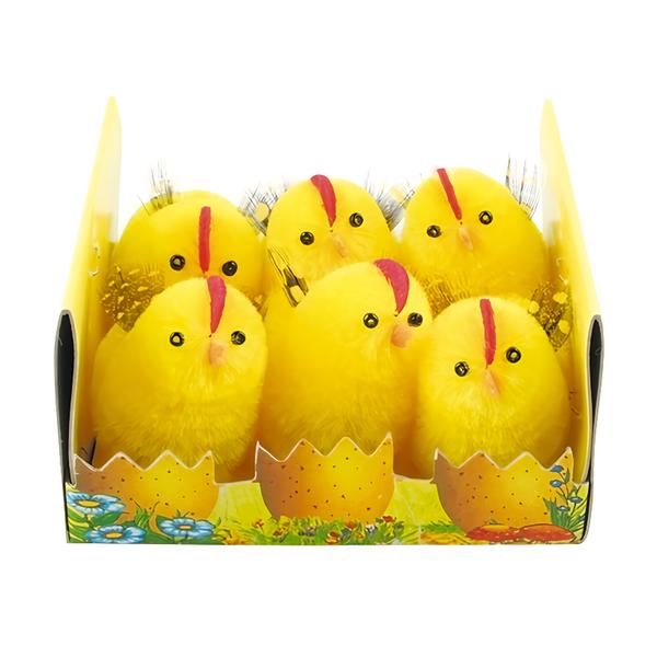 Anděl Přerov Kuřátka plyšová s peříčkem, 4 cm